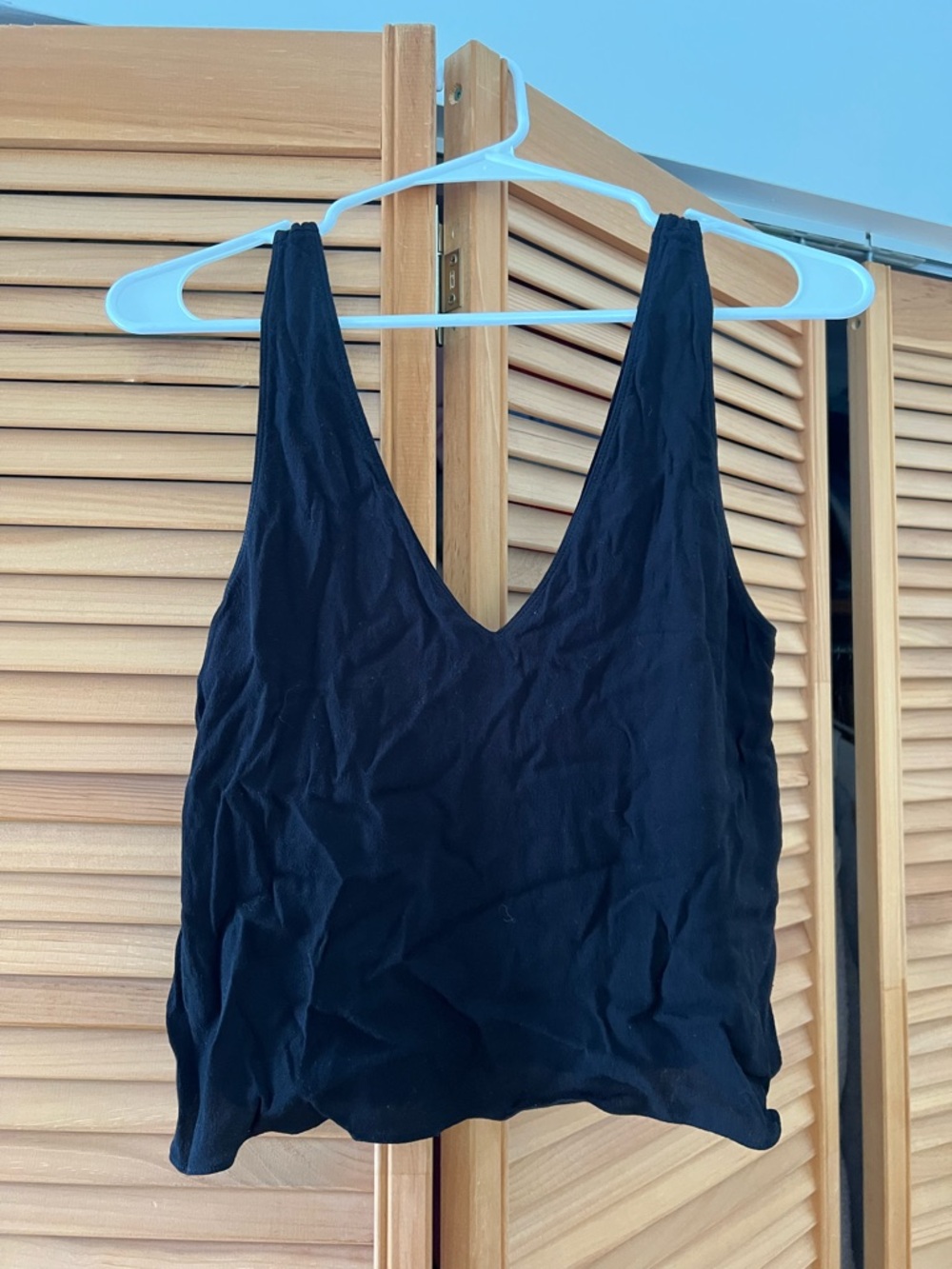Aritzia Black V-Neck Tank Top